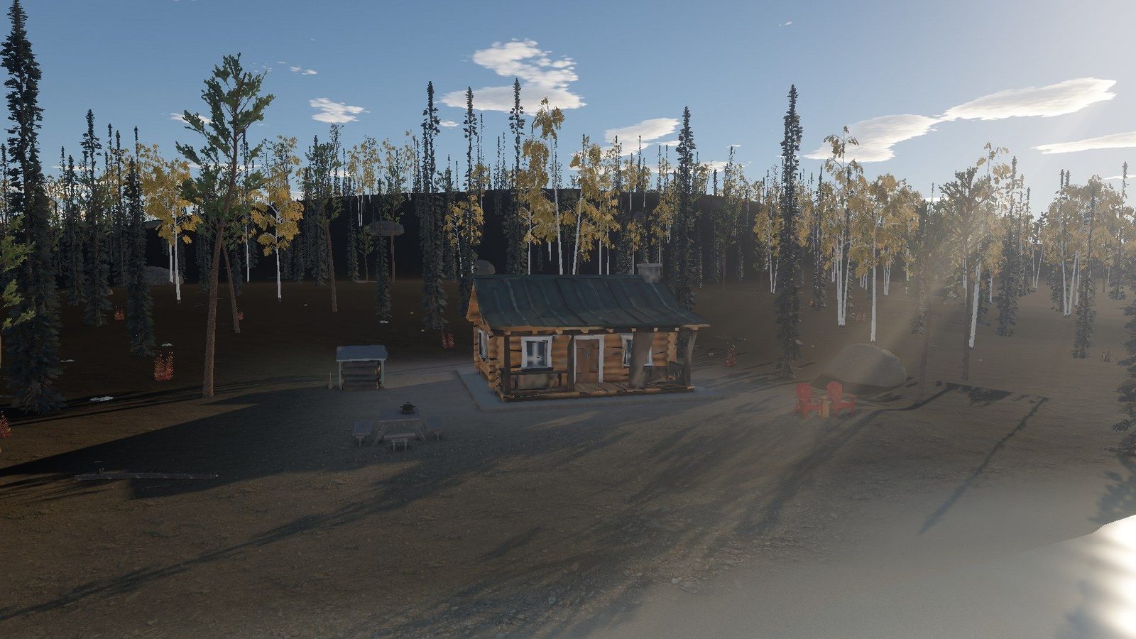 A lakeside cabin