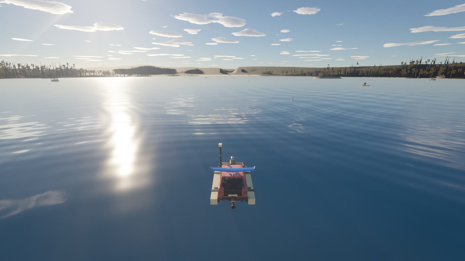 Skipping across the lake